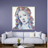 oeuvre d'art peinture sculpture sur toile pop art creation la madonne de boticelli