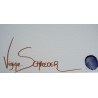 signature of the artist on the canvas sculpture